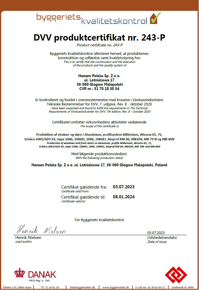 DVV Certificate